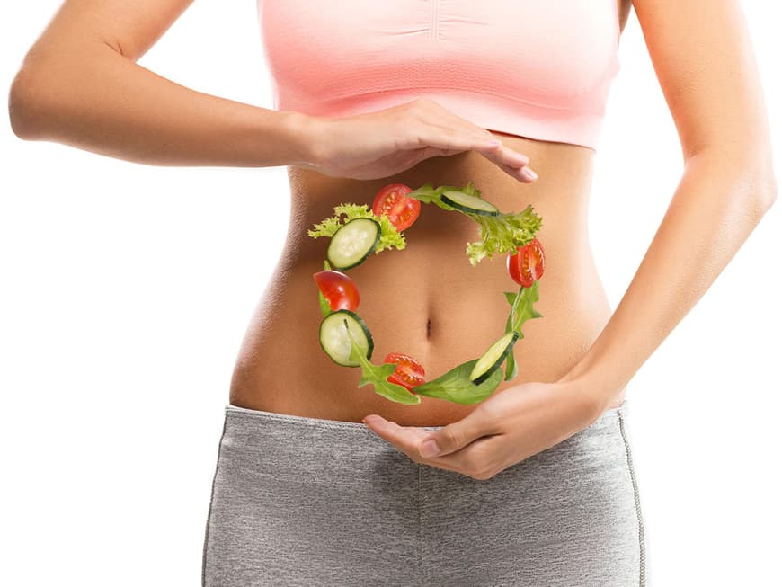 Bauch einer fitten Frau